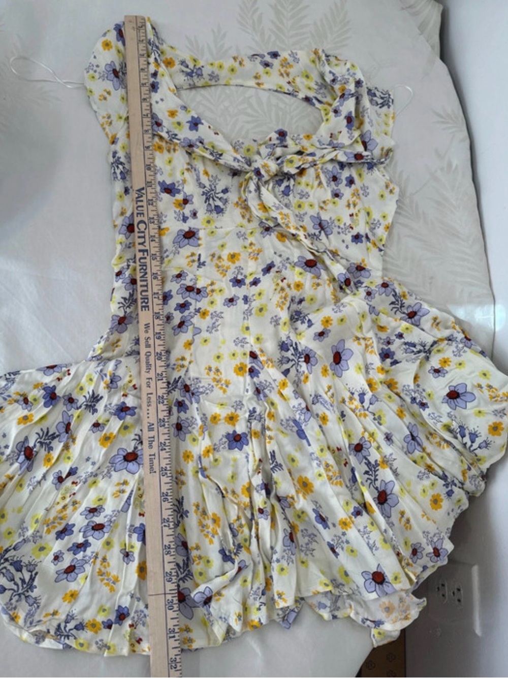 Free People Yellow Floral Ruffle Dress - Picture 8 of 8